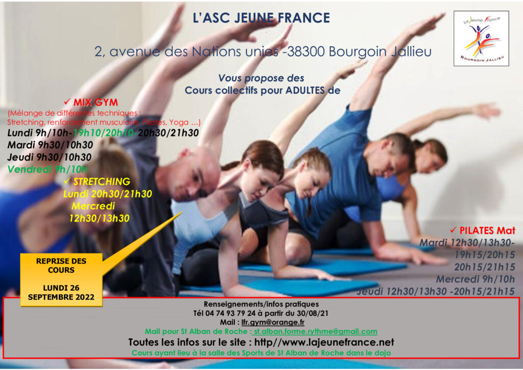 Cours collectifs gymnastique douce Bourgoin-Jallieu