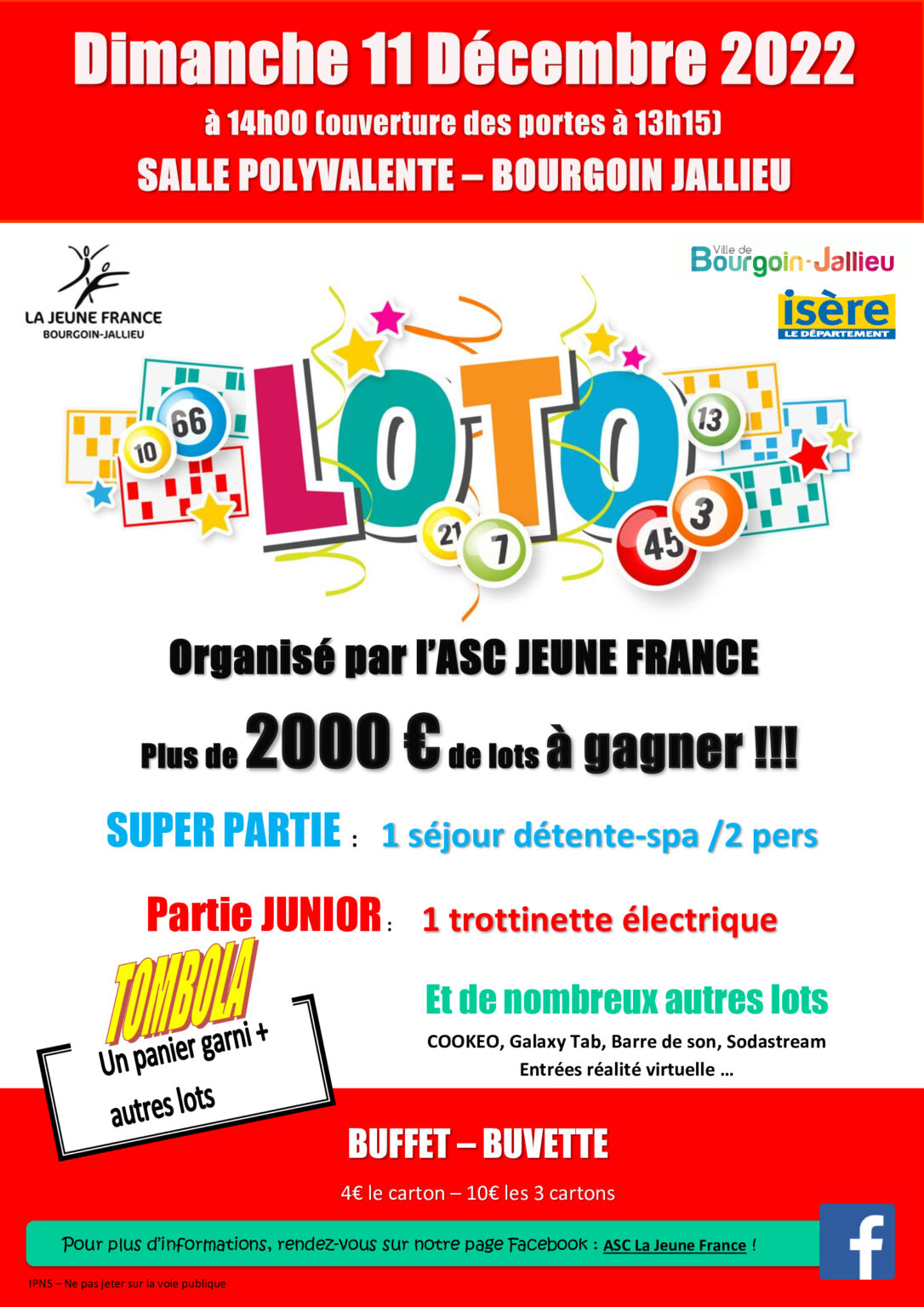 Loto de l’association LA JEUNE FRANCE